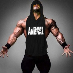 Men Gym Tank Top Hoodies Sleeveless Muscle Vest Bodybuilding Streetwear Workout