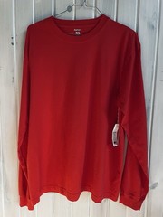 Asher LA Fred Segal Men T Shirt Long Sleeves XL Red Cotton NWT
