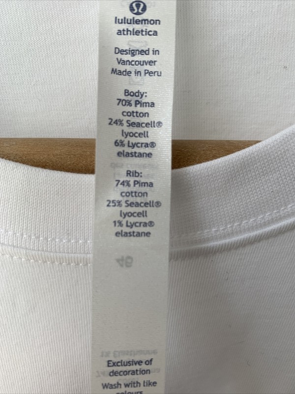 Lululemon 5 Year Basic T *TIY NWT Sizes M L XL White Vitasea Cotton Tee Shirt gallery
