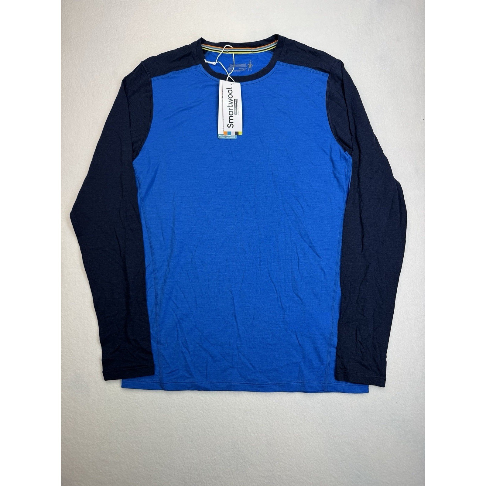 Smartwool Men's Classic All-Season Merino LS Base Layer Top Blue Navy NWT Medium gallery