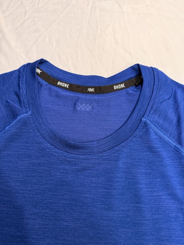 Rhone Reign Tech Performance T-Shirt, Blue, Short Sleeve Athletic, Mens Medium gallery