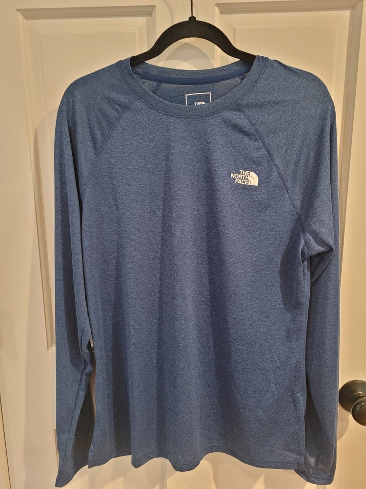 Mens North Face Flashdry Medium Blue Long Sleeve New With Tags
