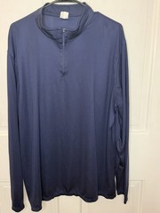 Augusta Sportswear 1/4 Zip Moisture Wicking Mock Neck Pullover Navy Blue 2XL