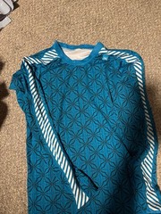Helly Hansen Men’s Blue Geometric LIFA Base Layer Long Sleeve Top