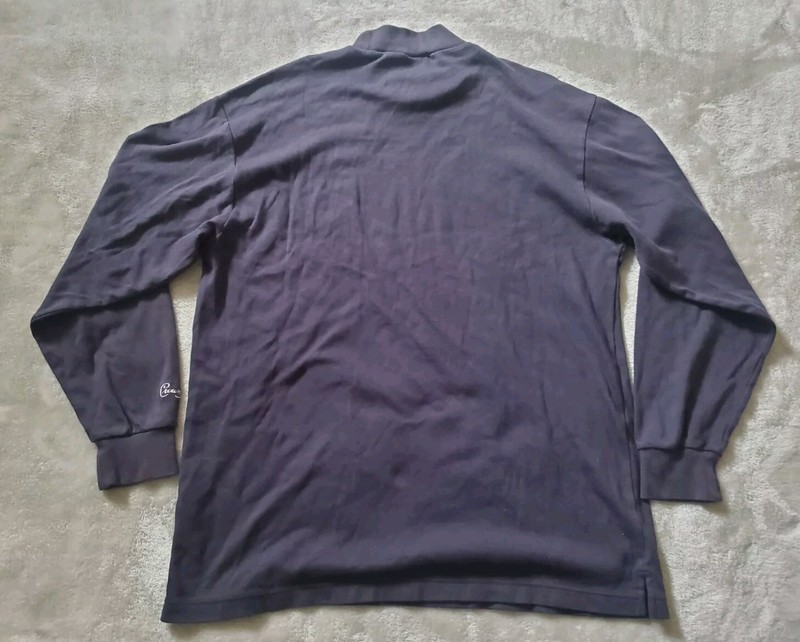 Nike Golf Shirt Mens Large Mock Neck Crown Royal Embroidered Navy Blue Swoosh gallery