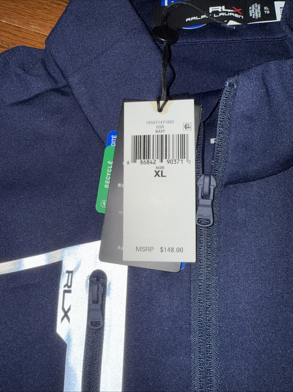 RLX Ralph Lauren Performance Pull-over Men Extra Large XL Navy 1/4 Zip Shirt gallery