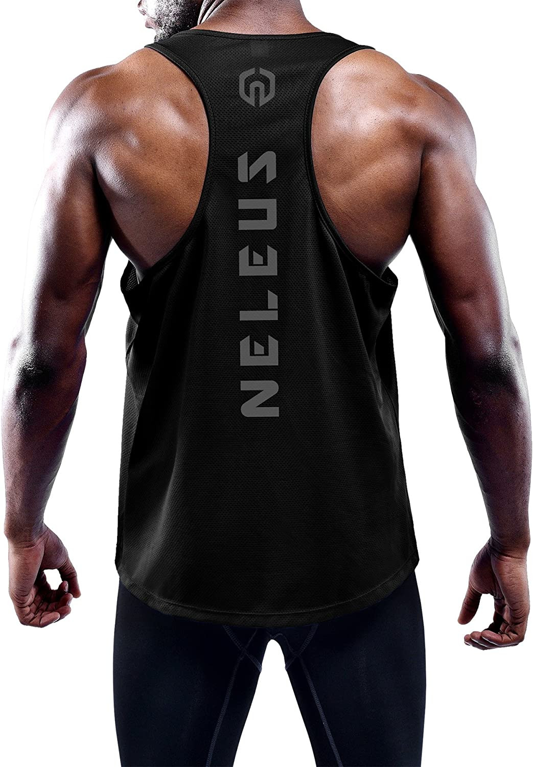 NELEUS Men'S 3 Pack Dry Fit Y-Back Muscle Tank Workout Gym Shirt gallery