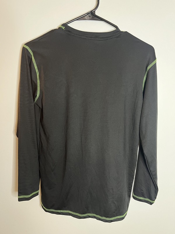 Head Shirt Mens Medium Black Green Long Sleeve Performance Athletic Stretch gallery