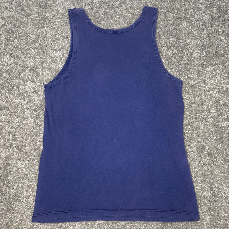 Vintage Champion Tank Top Mens Large Blue 100% Cotton Made USA Athletic 90s gallery
