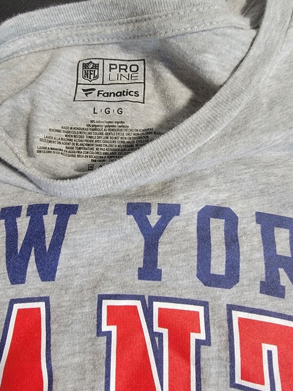 Fanatics NFL Pro Line New York Giants Shirt NY Heather Knit Mens Large Gray gallery