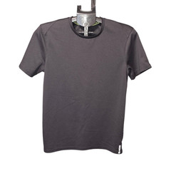 Men’s Black Lightweight Polyester Short Sleeve Activewear T-Shirt