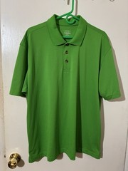 Cabelas Legendary Quality Adult XL Green Wick Advance Polo Shirt