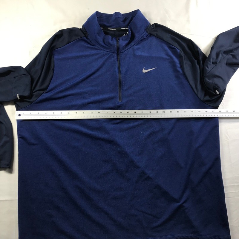 Nike Running Dri-FIT 1/4 Zip Pullover Blue Navy Mens 4XL CU6073-452 gallery