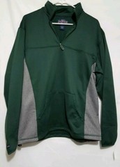 NEW Mens Jansport Dark Green Gray Polyester Sweatshirt Medium