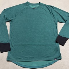 Patagonia Dirt Craft Shirt Mens L Green Performance Trail MTB Biking Long Sleeve