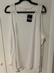 NWT DSG Men’s Tank Top Pure White Size XL Running Training Gymwear Activewear