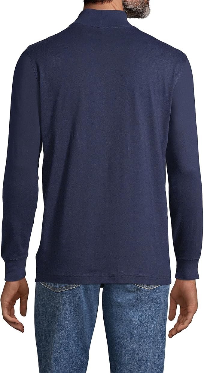 Mens Long Sleeve Super-T Mockneck Radiant Navy Tall Large gallery
