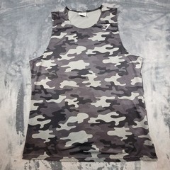 Gymshark Mens Grey Camo Mesh Training Tank Top Size Medium A2A10 Camouflage