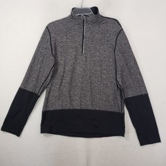 Lululemon Speed 1/2 Zip Mock Neck Pullover Shirt Men’s Large Heather Rulu Fabric