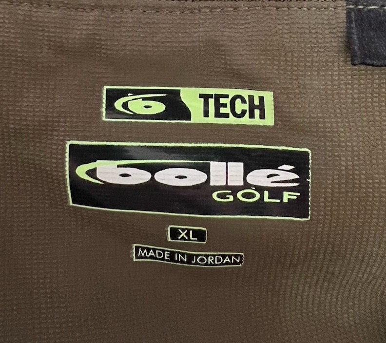 BOLLE GOLF MEN’S BROWN PULLOVER GOLF TOP SIZE XL gallery