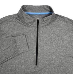 Straight Down Mens 1/4 Zip Ballard Performance Golf Heather Gray Pullover Medium