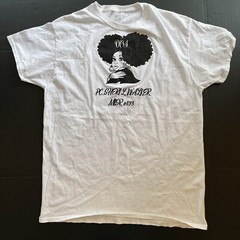 Afro Puffs Glitter T-Shirt XL Tee Woman Lady WHITE Cool Love Fun Weave Hair 1-si