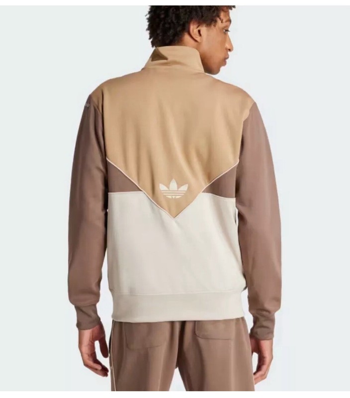Adidas Originals Men’s ADICOLOR CUTLINE TRACK TOP IU2365 Beige Size LARGE gallery
