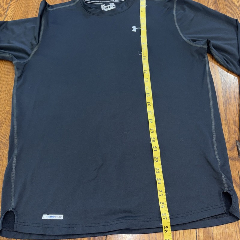 Under Armour Cold Gear Long Sleeved Black Compression Athletic Shirt Men's Large gallery