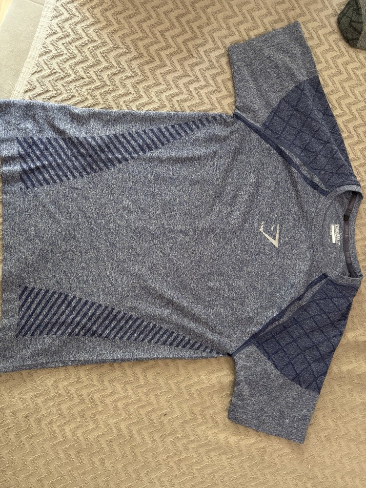 Gymshark Devant Seamless Phantom Short Sleeve T Shirt David Laid - Size L