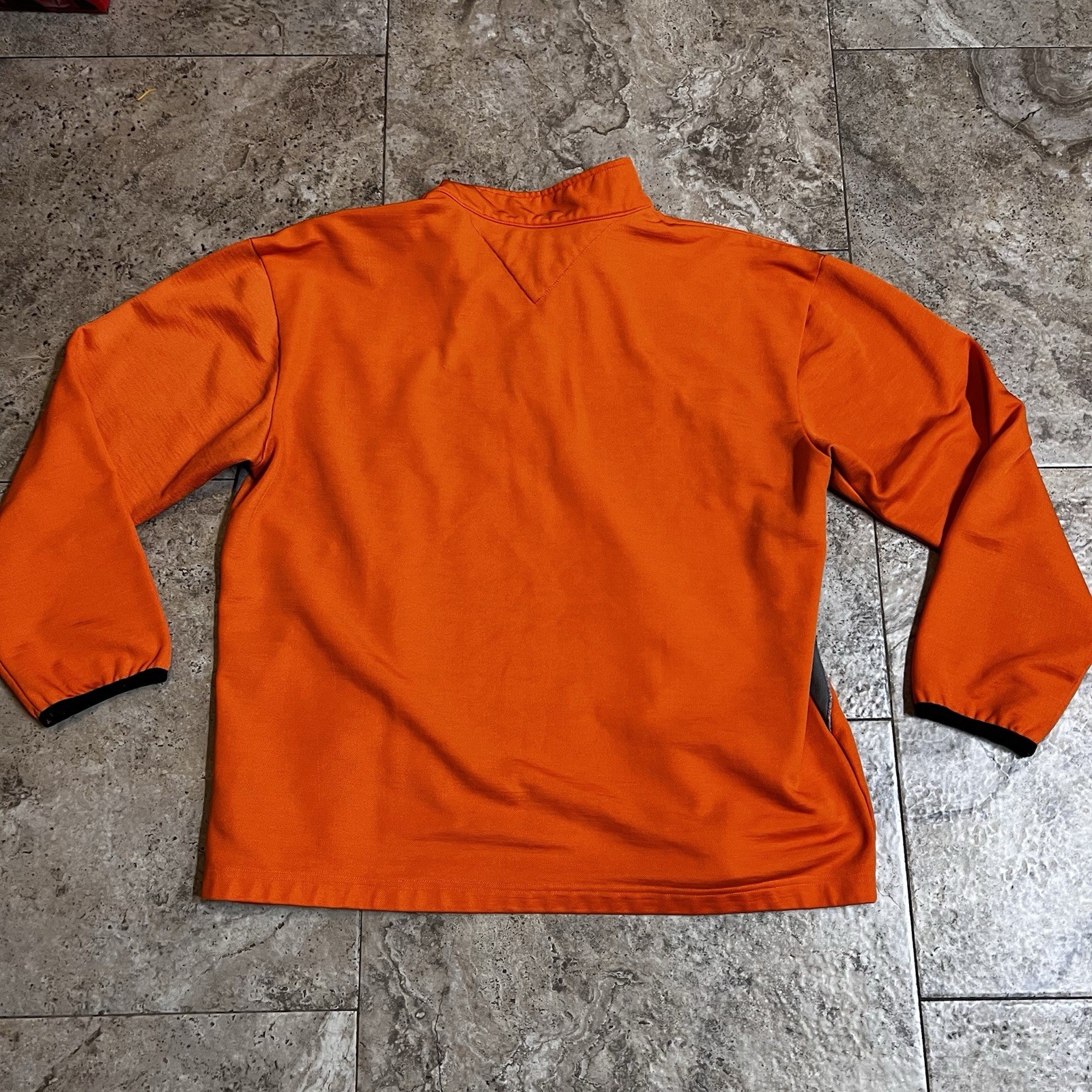TOMMY HILFIGER 1/4 Zip Pullover Long Sleeve Size Large Orange gallery