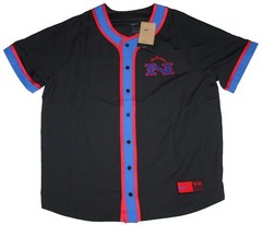 Nike Baseball Fashion Jersey Dri-FIT Embroidered Button Up Black Size L $90