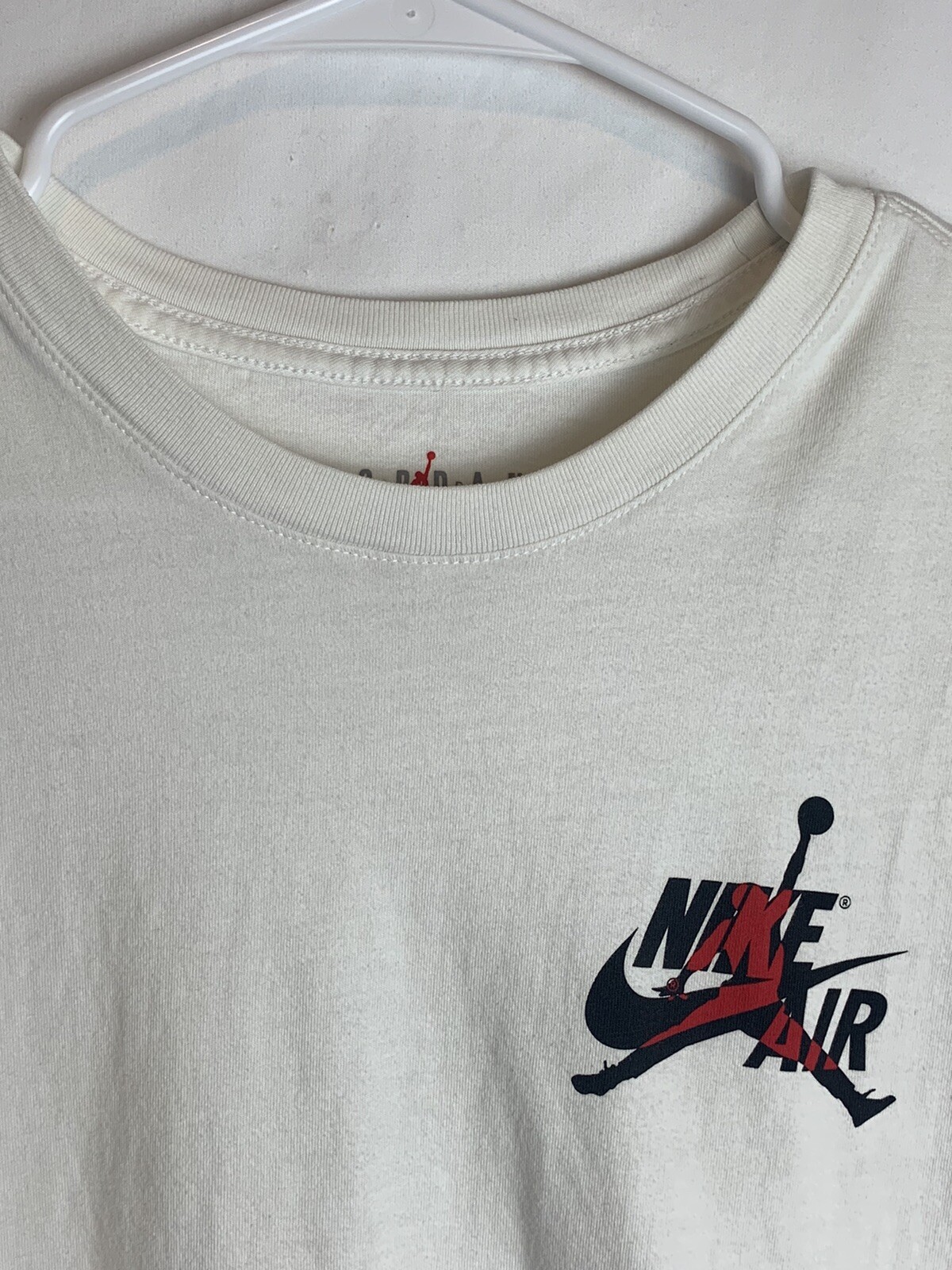 Jordan x Nike Hybrid Logo Long Sleeve Shirt sz Small White Black Jumpman Air Max gallery