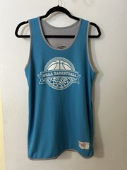 Authentic Score Apparel Reversible Men’s Basketball Tank Jersey Blue/Gray AM