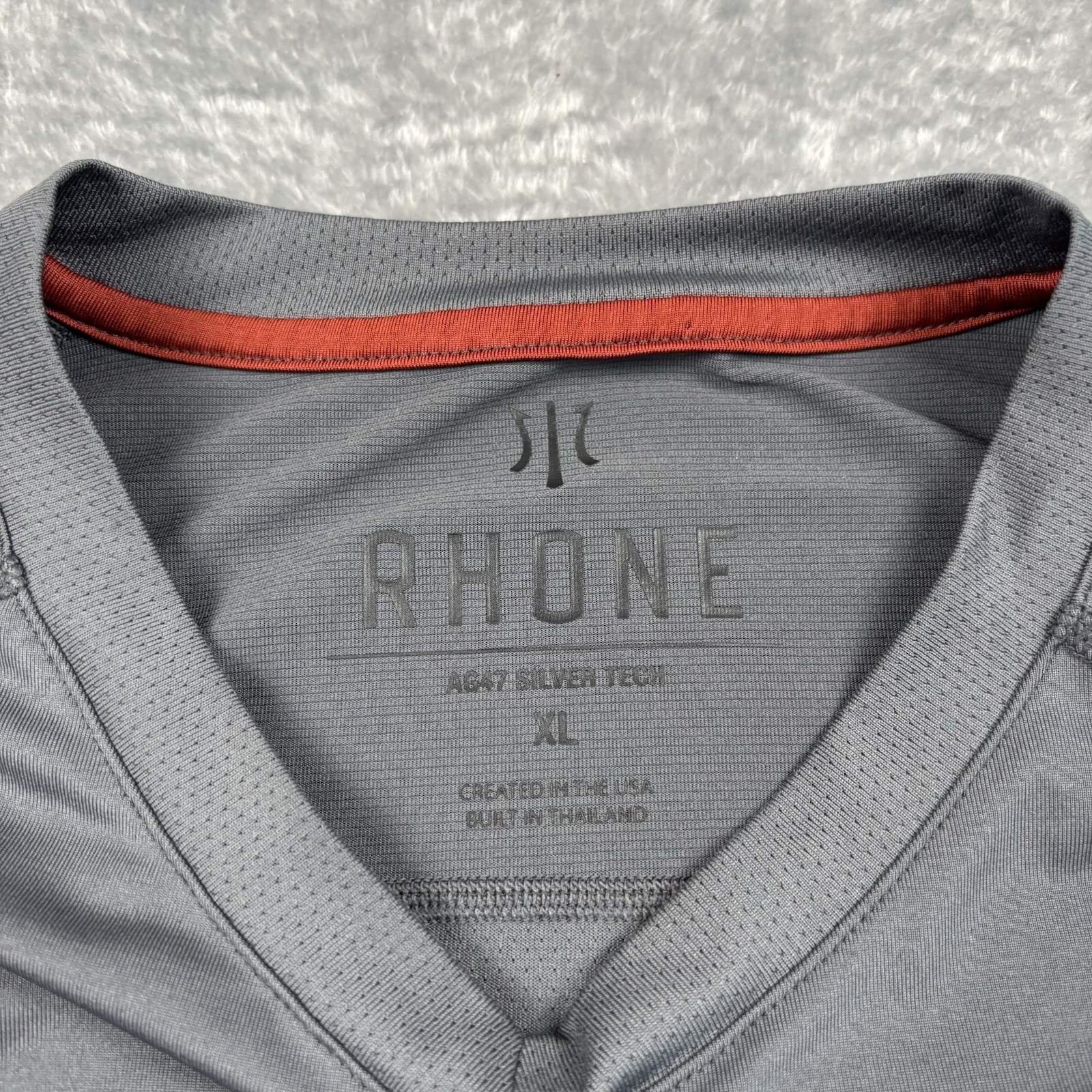 Rhone Tech Performance T-Shirt AG47 Grey Short Sleeve Crew Neck Men's Size XL gallery