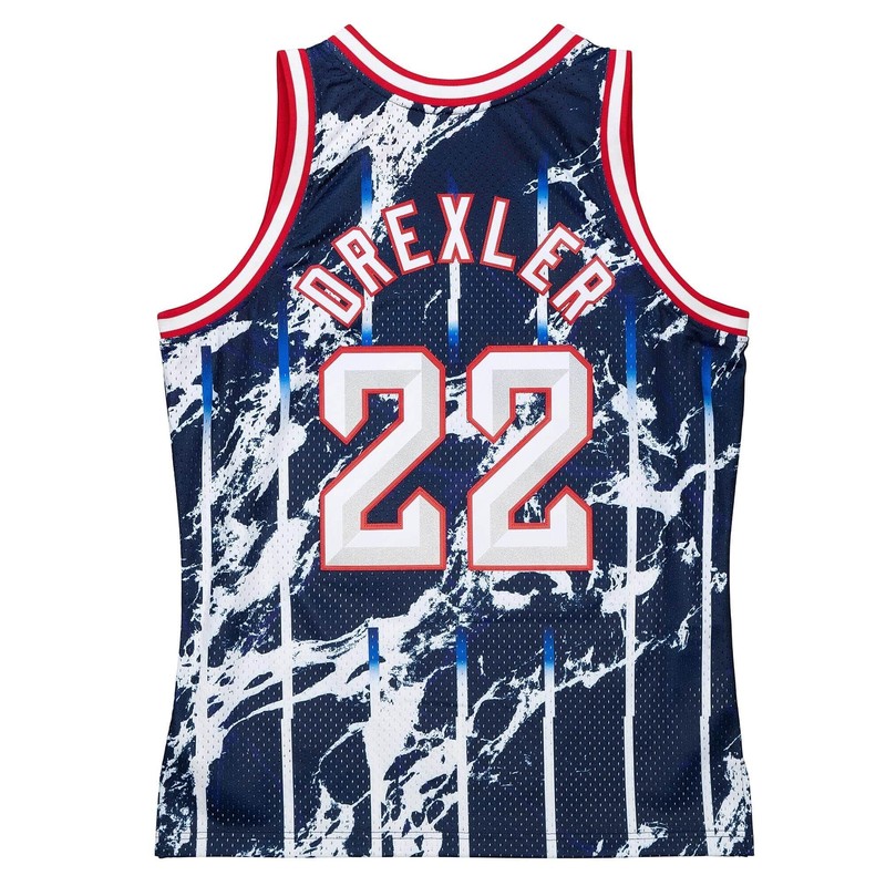 MITCHELL & NESS NBA MARBLE SWINGMAN JERSEY HOUSTON ROCKETS 1996 CLYDE DREXLER gallery