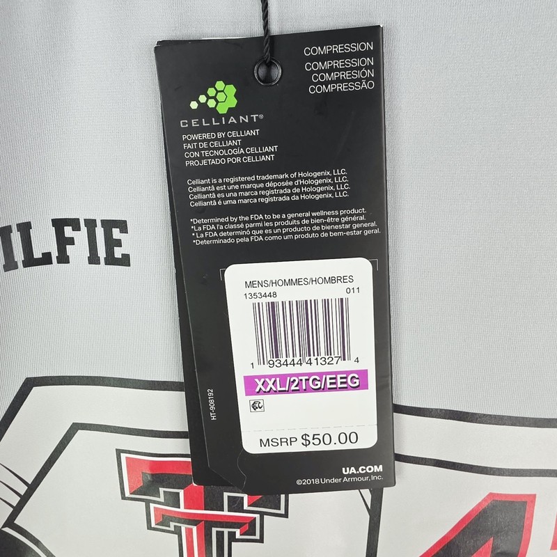 Under Armour Men 2XL Heatgear Celliant Rush Texas Tech #43 Tank Top Pro Day NWT gallery