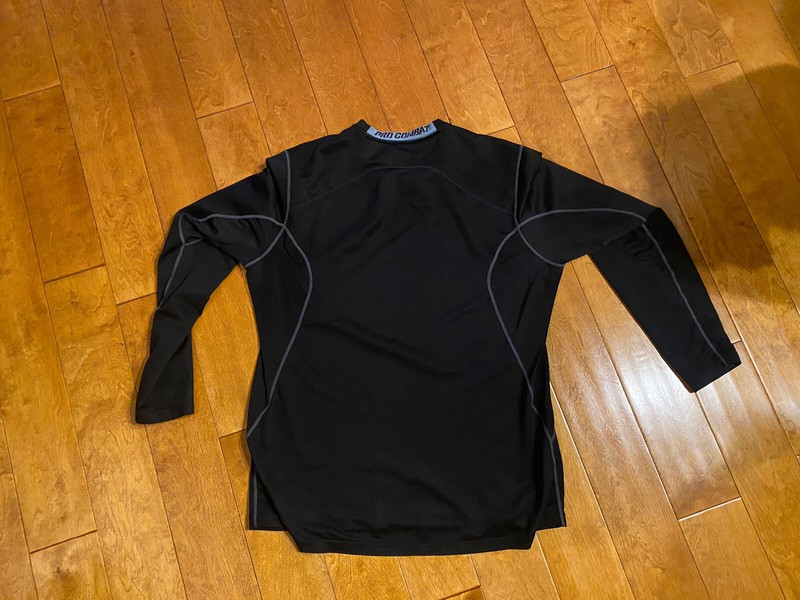 Nike Pro Combat Vapor Max Kobe Black Long Sleeve Football T Shirt Mamba gallery