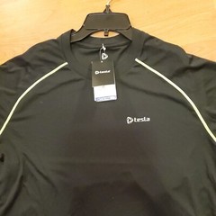 TESLA TRAINING HYPER DRI MENS BLACK SHIRT SZ LARGE New