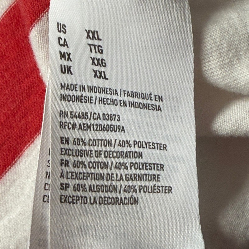 American Eagle Outfitters Navy, White & Red Striped Men's Tank Top gallery