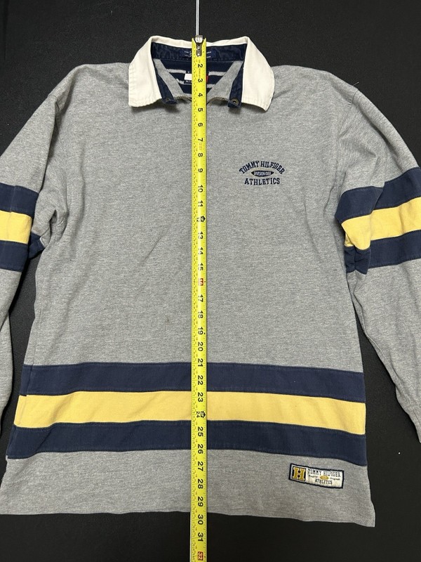 Vintage 90's Tommy Hilfiger Athletics Division 88 Men's Medium Rugby Shirt Top gallery