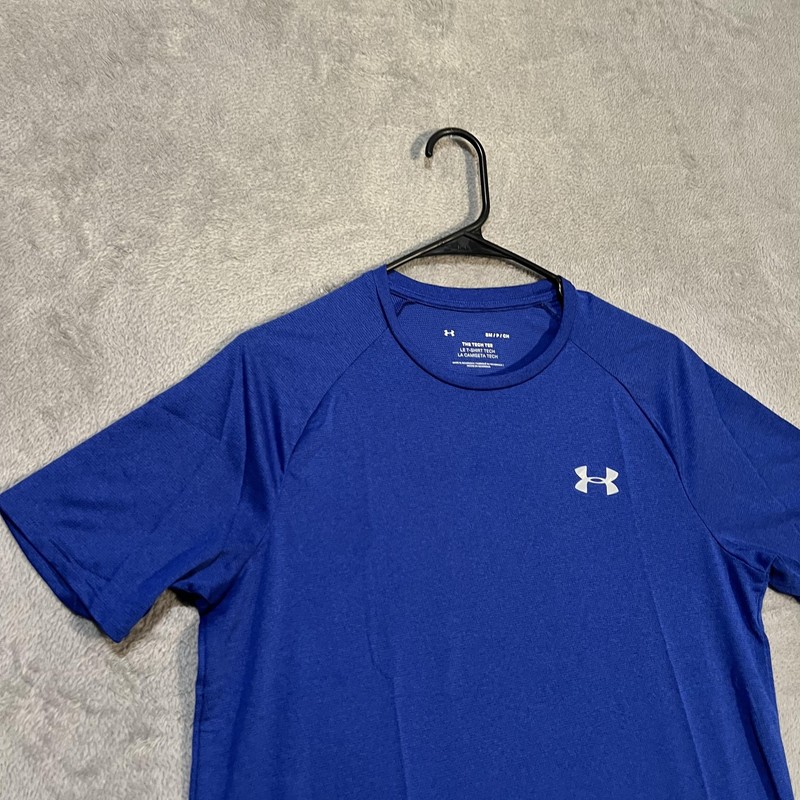 Under Armour Tech Tee Shirt Mens Small Blue Short Sleeve CoolSwitch Athletic gallery