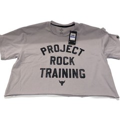 Under Armour Men’s Project Rock Heavyweight Stay Hungry Cutoff T-Shirt Size XL