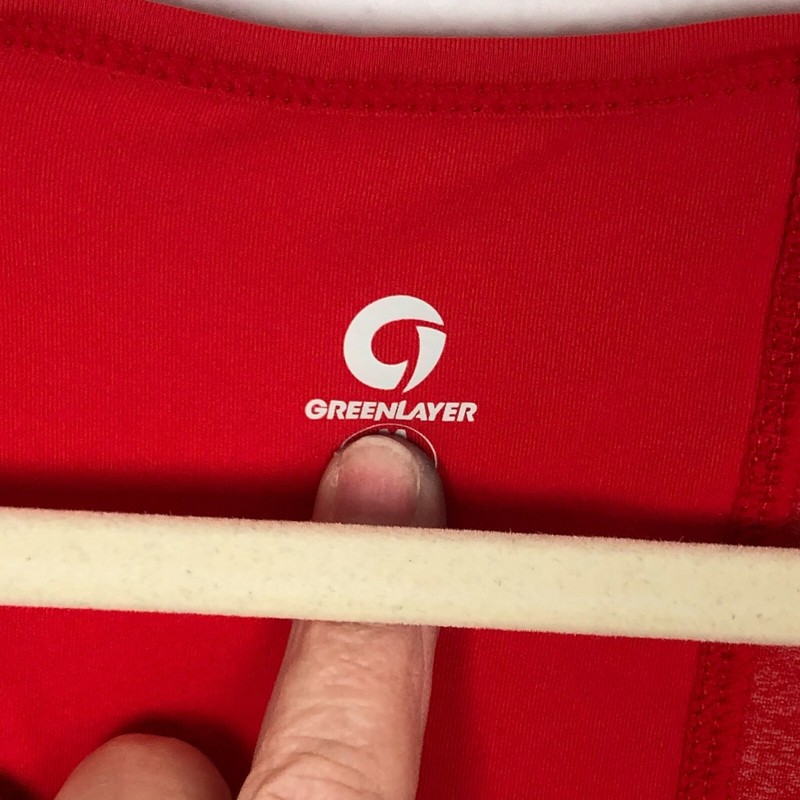GREENLAYER Athletic Workout Tank Mens size XL BANFF Red Racerback UPF 50+ NWTs gallery