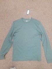 New Alpine Design Mens Small S Duofold Faded Evergreen Green Long Sleeve Shirt