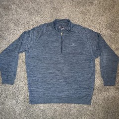 Pebble Beach Performance Quarter 1/4 Zip Pullover Top Men XL Blue Golf Athletic