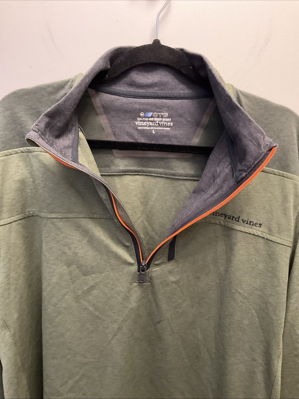 Vineyard Vines OTG On-The-Go Shep Shirt Mens 1/4 Zip Green Size L gallery