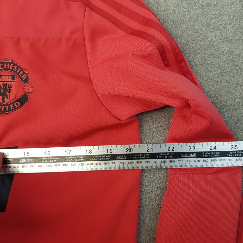 Adidas Manchester United Mens Top Medium Pink Red Football Training 2018/19 Utd gallery