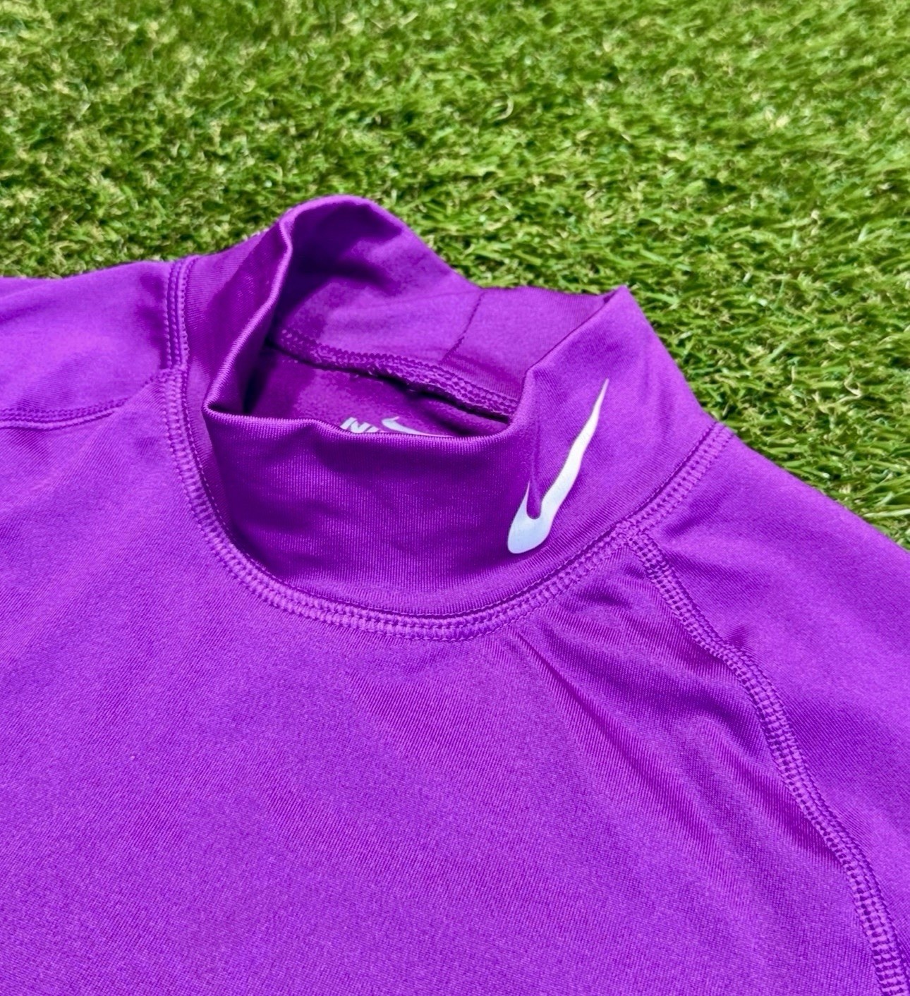 Nik Pro Combat Dri Fit Long Sleeve Compression Shirt Size Large Purple Athletic gallery