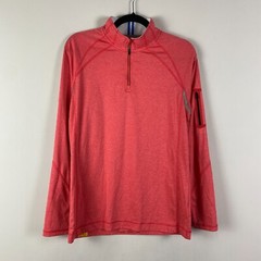 Robert Graham Collection Athletic Half Zip Pullover Small Tailored Fit Salmon
