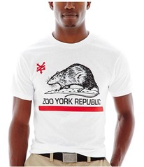Zoo York Mens Republic Graphic T-Shirt, white, M